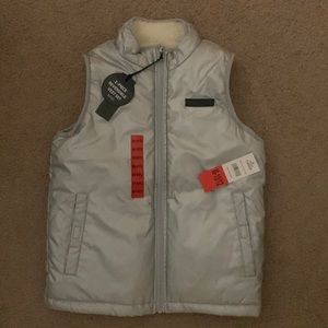 Metallic silver vest